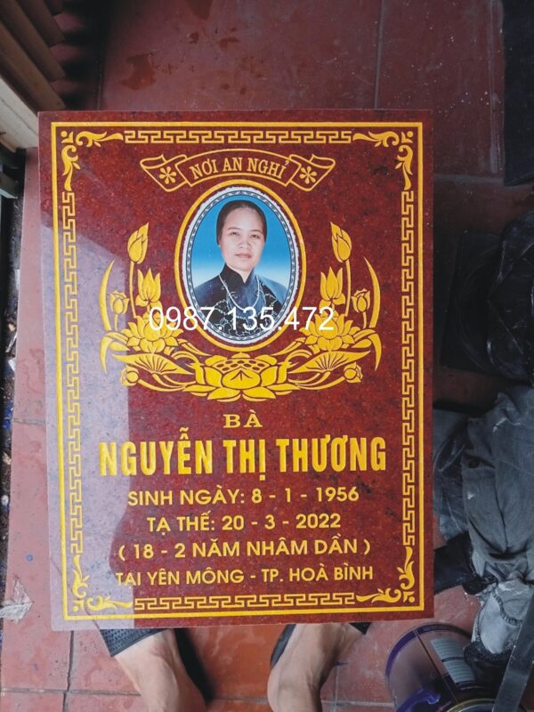 Khắc bia mộ đẹp