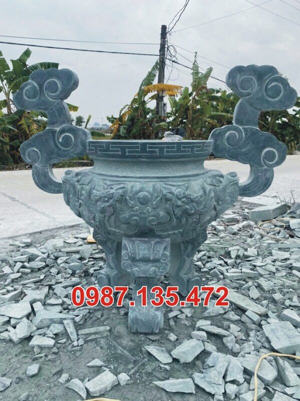 Lư hương tròn đá tự nhiên